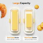 Butter Dish with Lid for Countertop and Refrigerator Door Shelf, Airtight Butter Keeper Container, Locking Butter Holder for East/West Coast Butter, BPA-free, Microwave/Dishwasher Safe