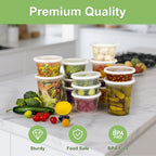 40 Sets (80-Piece) Deli Containers with Lids 32 oz, Leak-Proof & BPA Free Airtight Takeout Plastic Food Storage Containers for Soup, Freezer/Microwave/Dishwasher Safe