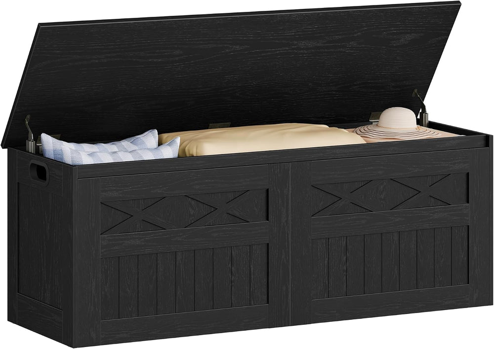 Hzuaneri 47" Rustic Storage Chest and Bench | 59 Gal | 330lb Seat