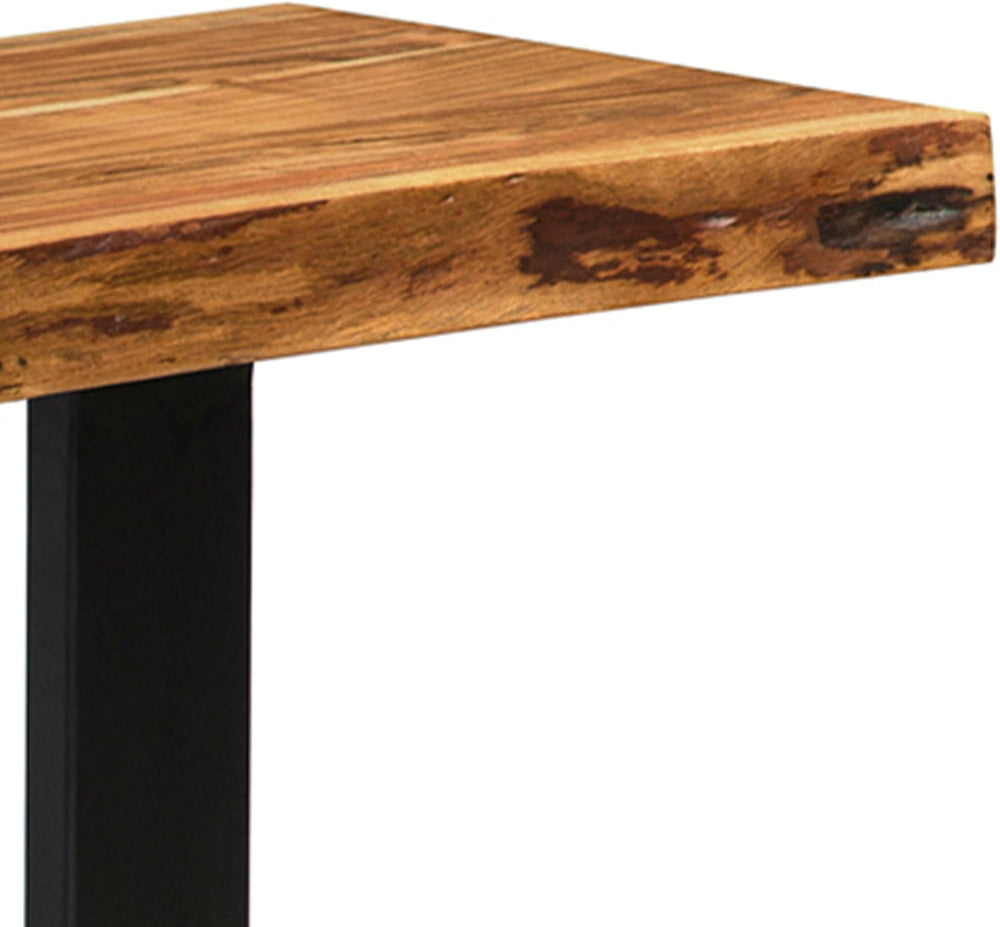 Alaterre Alpine Live Edge Solid Wood Rustic Entryway Bench, Natural, 48” | Mo...
