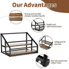 Coffee Syrup Organizer, 2-Tier 8 Bottles Coffee Syrup Rack for Coffee Bar, Coffee Syrup Stand for kitchen coffee station, Coffee Syrup Holder for Syrup, Wine, Dressing