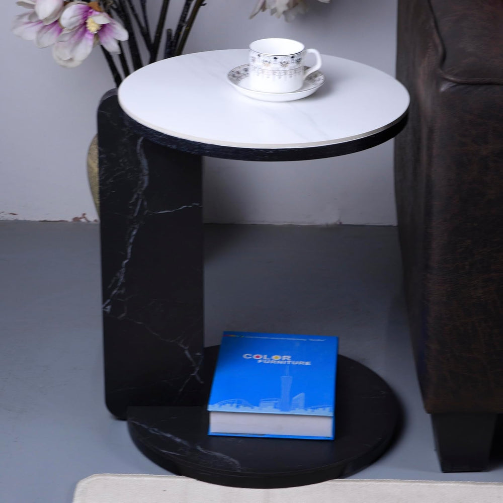 Nesting Tables for Living Room, White Sintered Stone Set | Faux marble coffee...