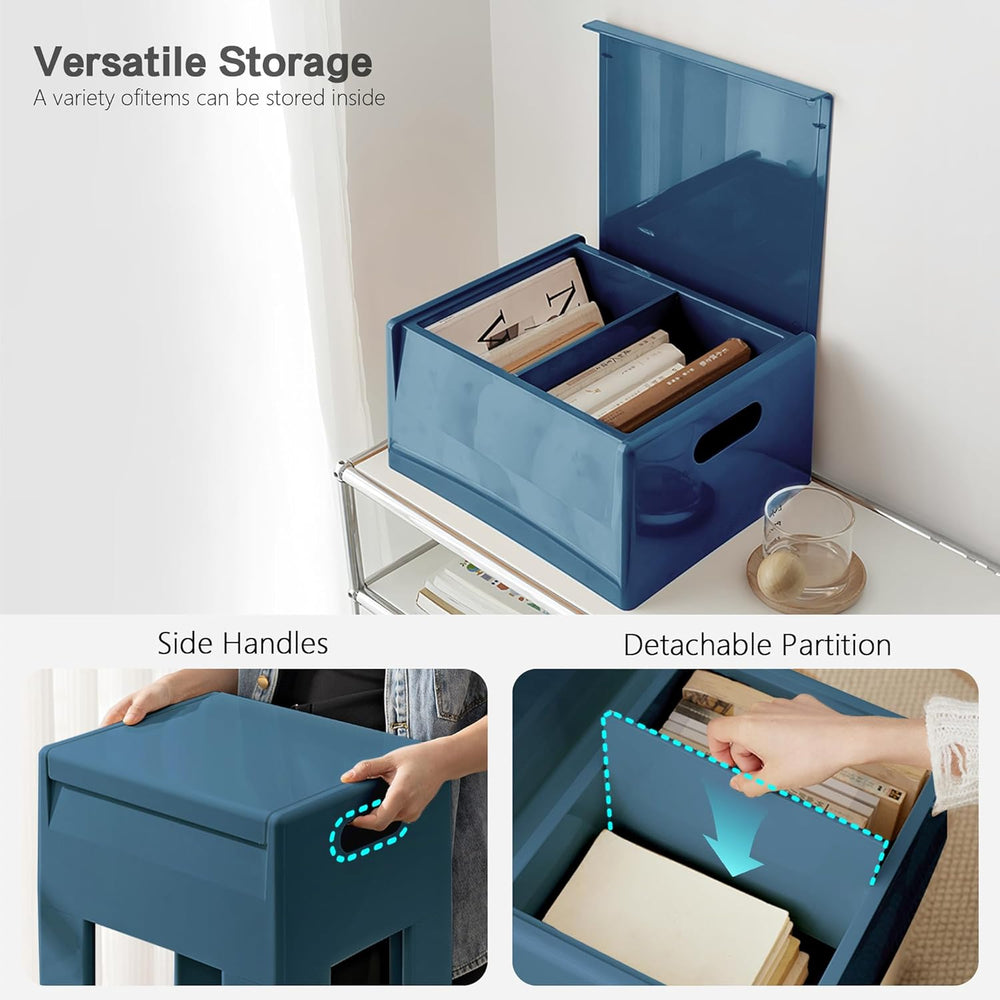 Colorful ABS Plastic Nightstand Detachable Storage Side Table Stool | Tool-Fr...