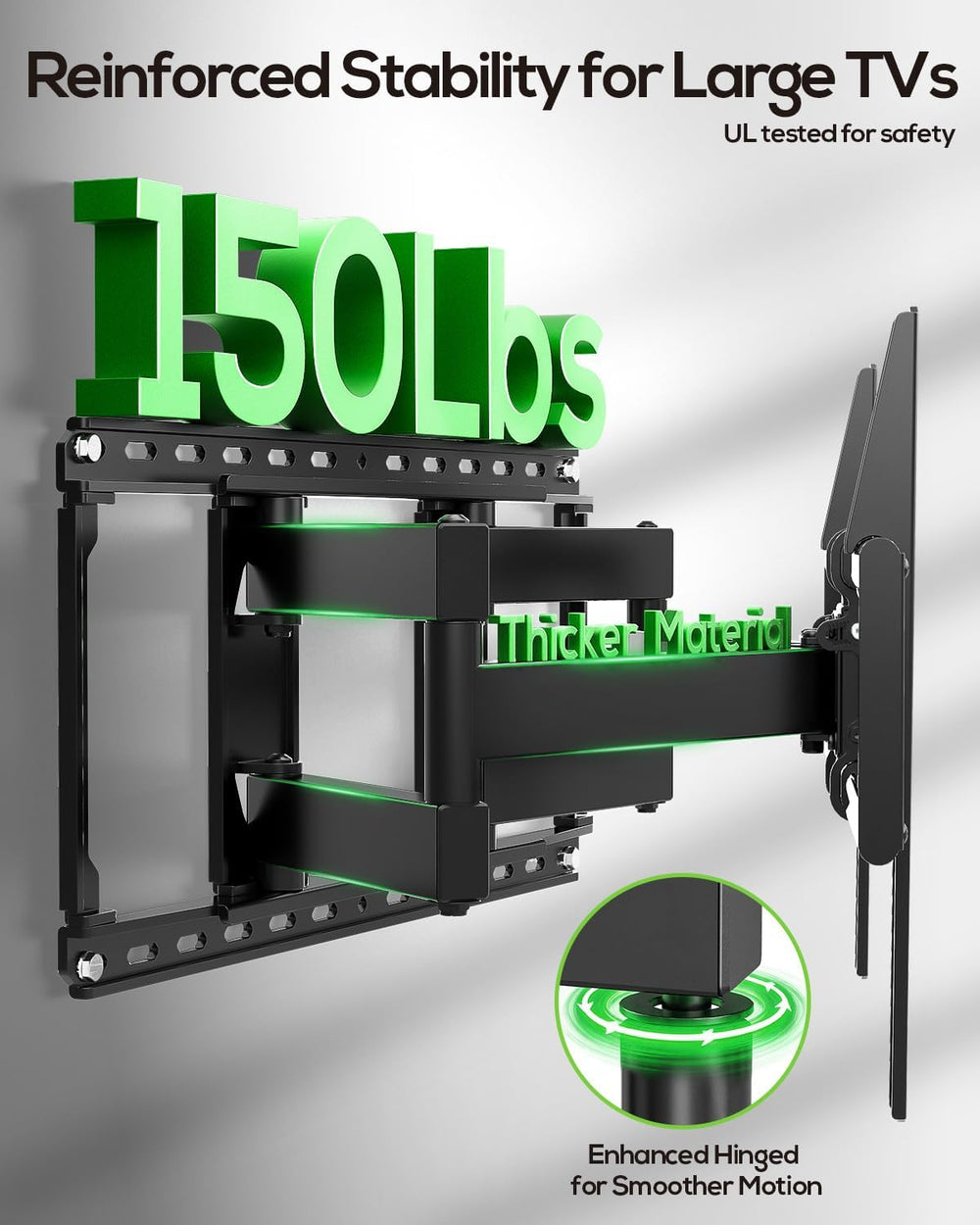 USX MOUNT Full Motion TV Wall Mount for Large TVs 42-97 Inch up to 150 lbs | ...