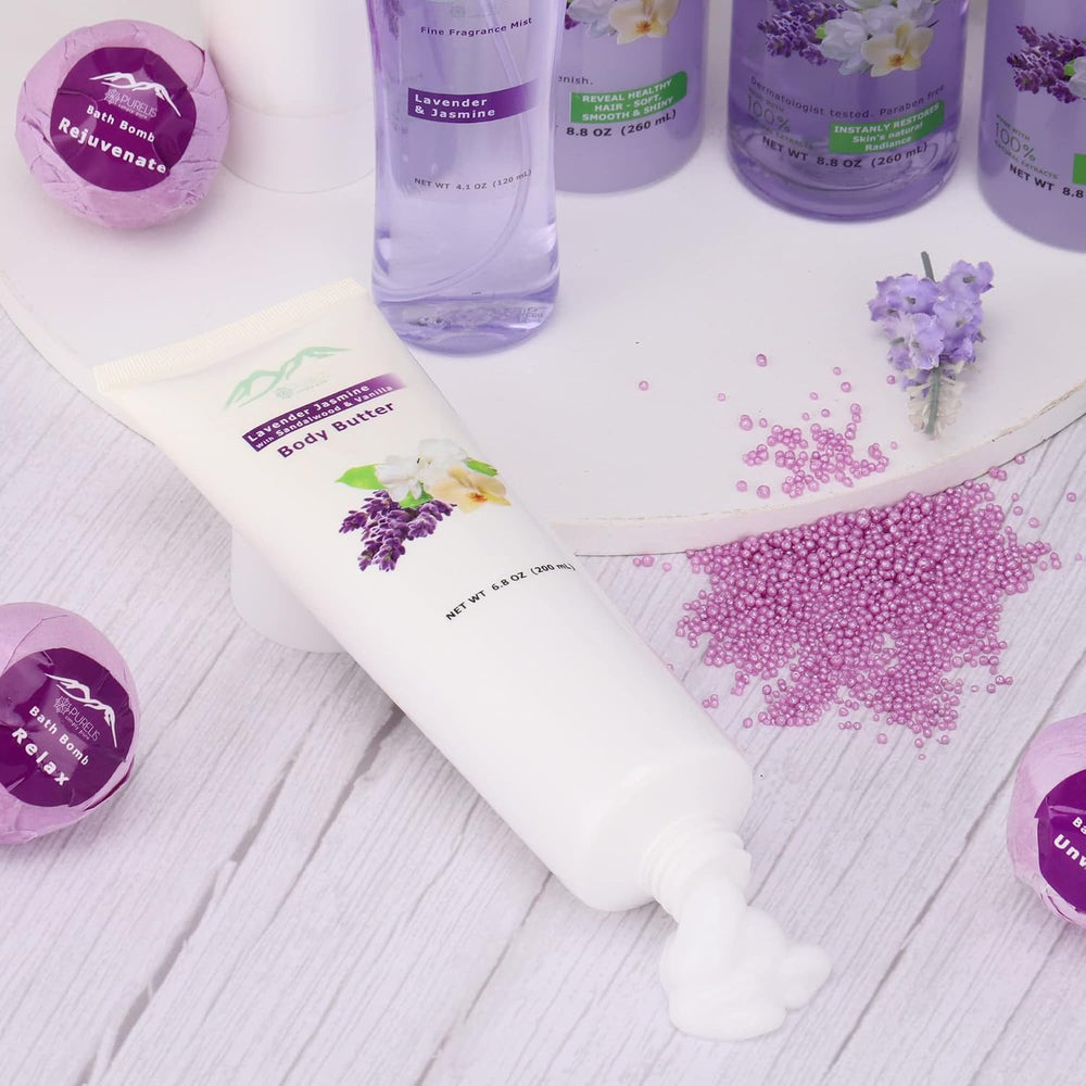 Gift Baskets for Women. Relaxing Lavender Bath Gifts for Her Spa Basket is Fi...