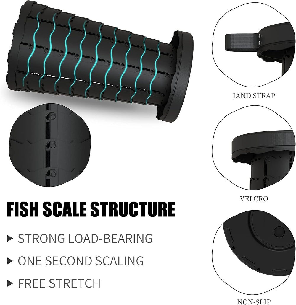 Upgraded Portable Collapsible Folding Stool Retractable Telescoping Stool for...