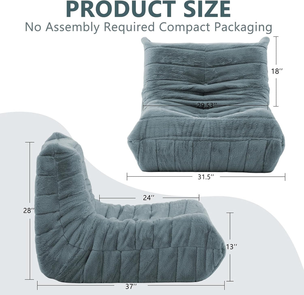 Bean Bag Chair for Adults, Giant Bean Bag Sofa Oversized Beanbag Chairs, Fire...