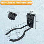 Adjustable Slatwall Hooks, Lockable Slatwall Weedeater & String Trimmer Hanger, Power Tool Hanger for Slatwall Accessories, Utility Hooks for Garage Storage - 8" 2 Pcs, Black