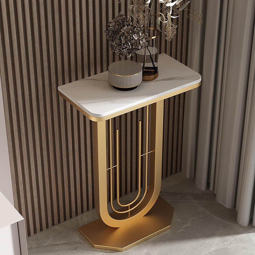 Thin Entryway Table Iron Console Table Modern Console Accent Tables for Hotel...