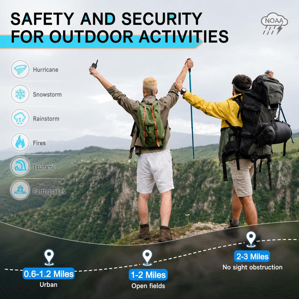 Walkie Talkies Long Range for Adults, Rechargeable FRS 2 Way Radios 2 Pack