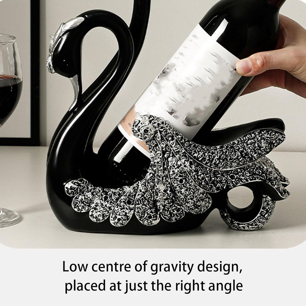 Swan Wine Bottle Holder Home Bar Elegant Wine Rack Holders, Countertop & ...