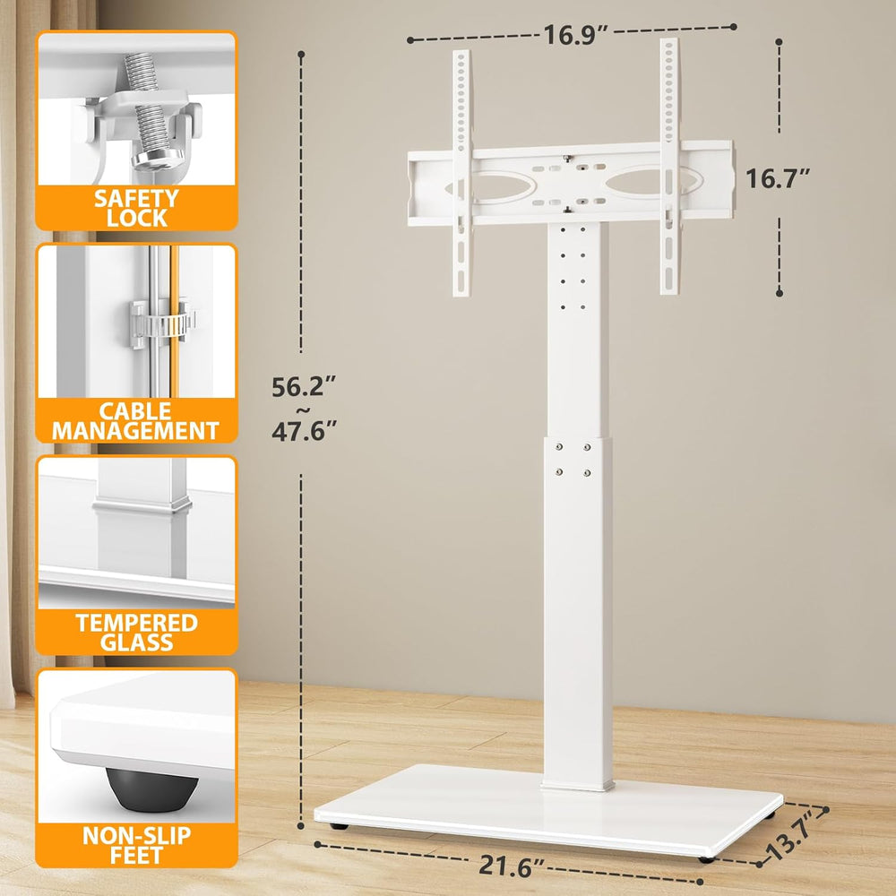 TAVR Swivel Floor TV Stand Base for 32-75 Inch TVs up to 110 lbs | Tall TV St...