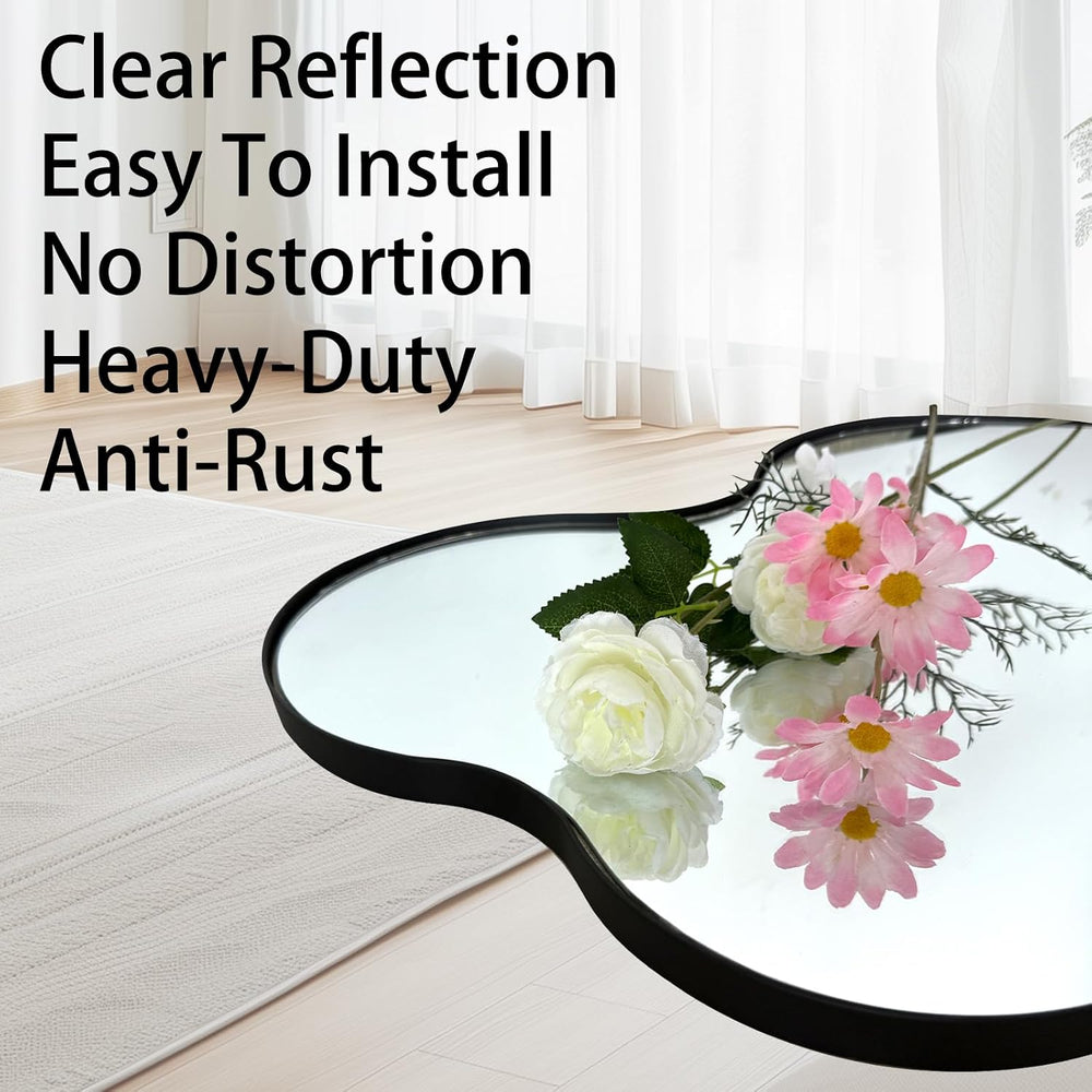 Irregular Wall Mirror, 55"x26" Asymmetrical Decorative Accent Mirro...