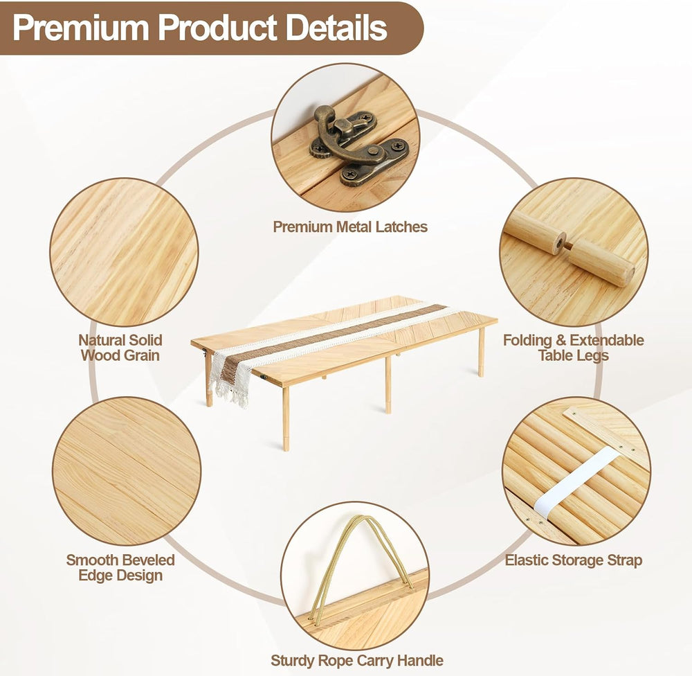 44x22 Low Floor Folding Picnic Table