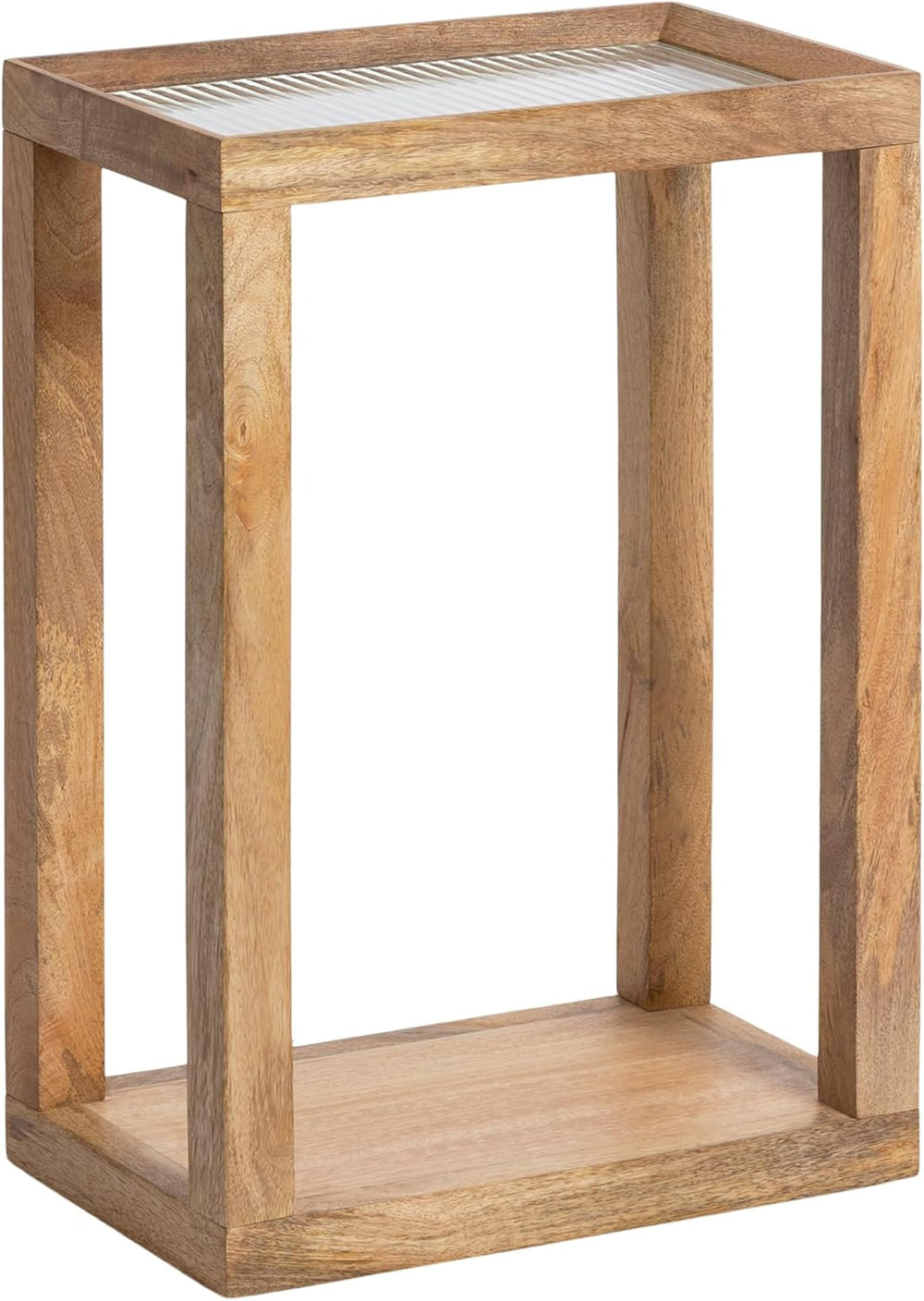 Kate and Laurel Keating Modern Rectangle Mango Wood End Table, 16 x 10 x 24, ...