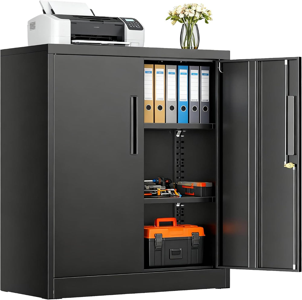 SUNCROWN Metal Storage Cabinets, 36”Locking Cabinet with Doors and Adjustable...