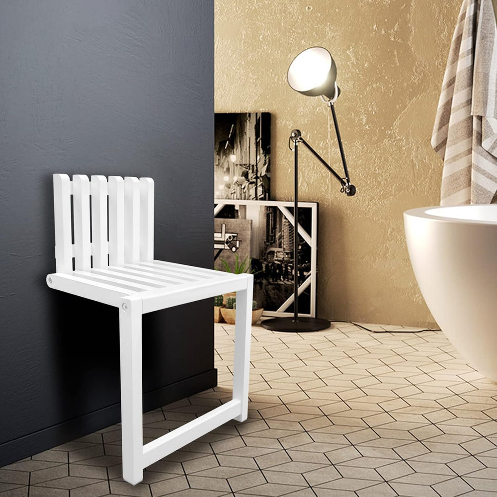 Wall Mounted Chair,Space Saving Hidden Wall Stools,Solid Wood Porch Chair,Doo...
