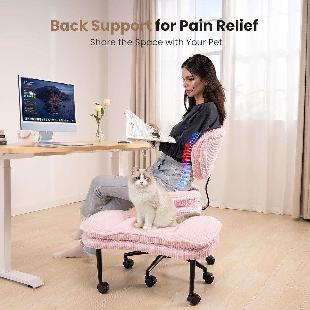 Cross Legged Office Chair, Ergonomic Cloud Criss Cross Desk Chair, Meditation...
