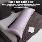 TELUS Body Cooling Pillow Cases Cover, Bamboo Rayon Pillowcases with Zipper Closure, Cool and Breathable Pillow Cover for Hot Sleepers and Night Sweats, 20x54 inches, Purple