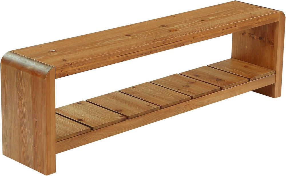 Solid Wood Entryway Bench with Shoe Storage, 59.06-Inch Long Shoe Bench with ...