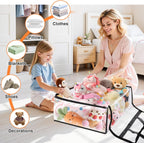 Clear Clothes Storage Bags, 8 Pack Closet Organizers and Under Bed Storage Containers, Foldable Moving Bags with Zippers for Comforter, Blanket, Bedding, Duvet, PVC Packing Bags 90L