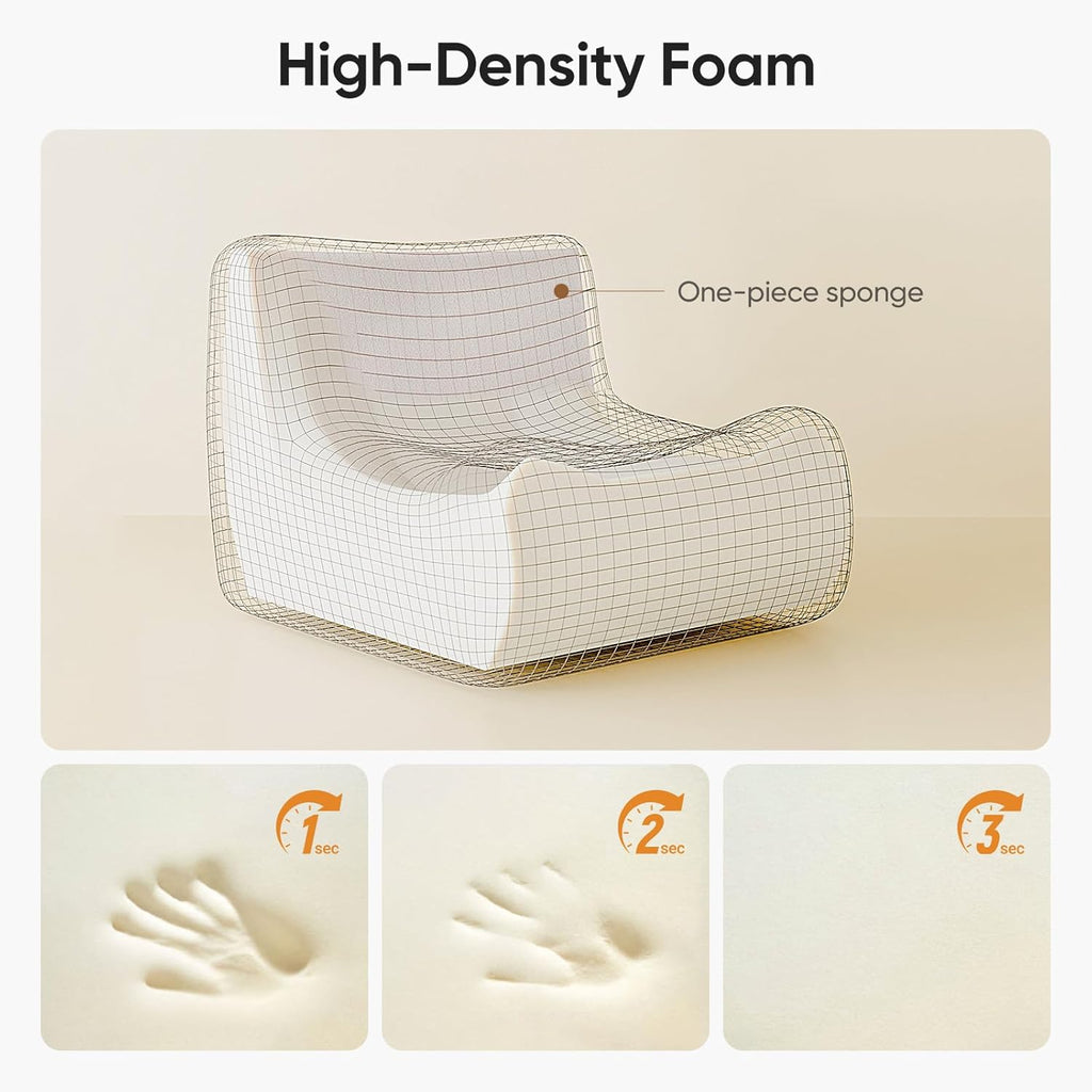 Bean Bag Chair for Adults, Fireside Togo Chair, BeanBag Chairs for Teens with High-Resilience Memory Foam, Non-Slip Base Compression Floor Lounge Sofa for Living Room, Bedroom