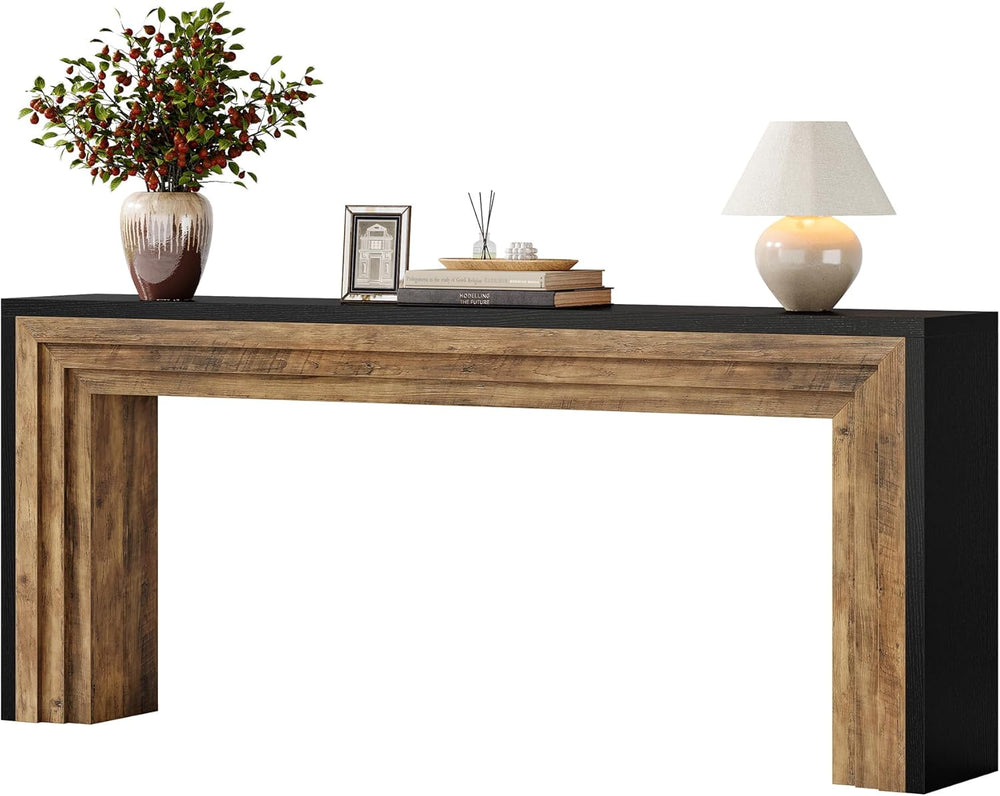 Tribesigns 70.9-Inch Long Console Table, Farmhouse Narrow Wooden Sofa Table B...