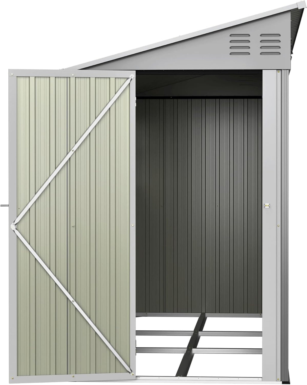 4' x 10' Outdoor Storage Shed with Double Windows,Metal Garden Shed Lockable Doors,Waterproof Shed Outside Storage Clearance for Backyard Patio