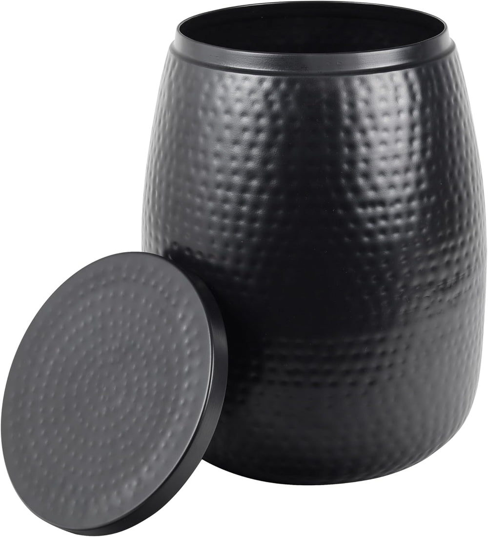 Eyely SSL2001A Estelle 15" Modern Rustic Hammered Metal Drum Storage Sid...