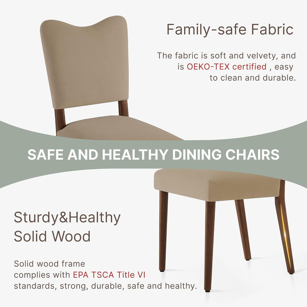KISLOT Upholstered Dining Chairs Set of 4, Modern Velvet Kitchen Chairs with ...