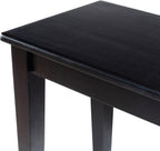 Boraam Shaker Backless Wood Bench - Black Finish