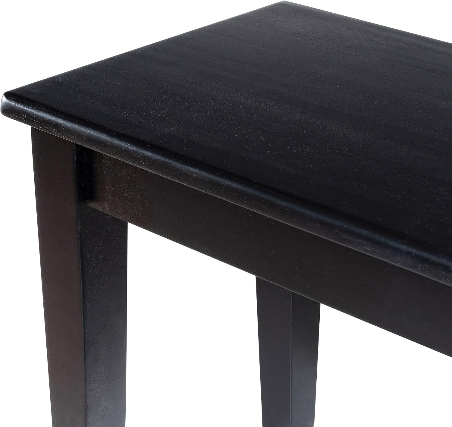 Boraam Shaker Backless Wood Bench - Black Finish