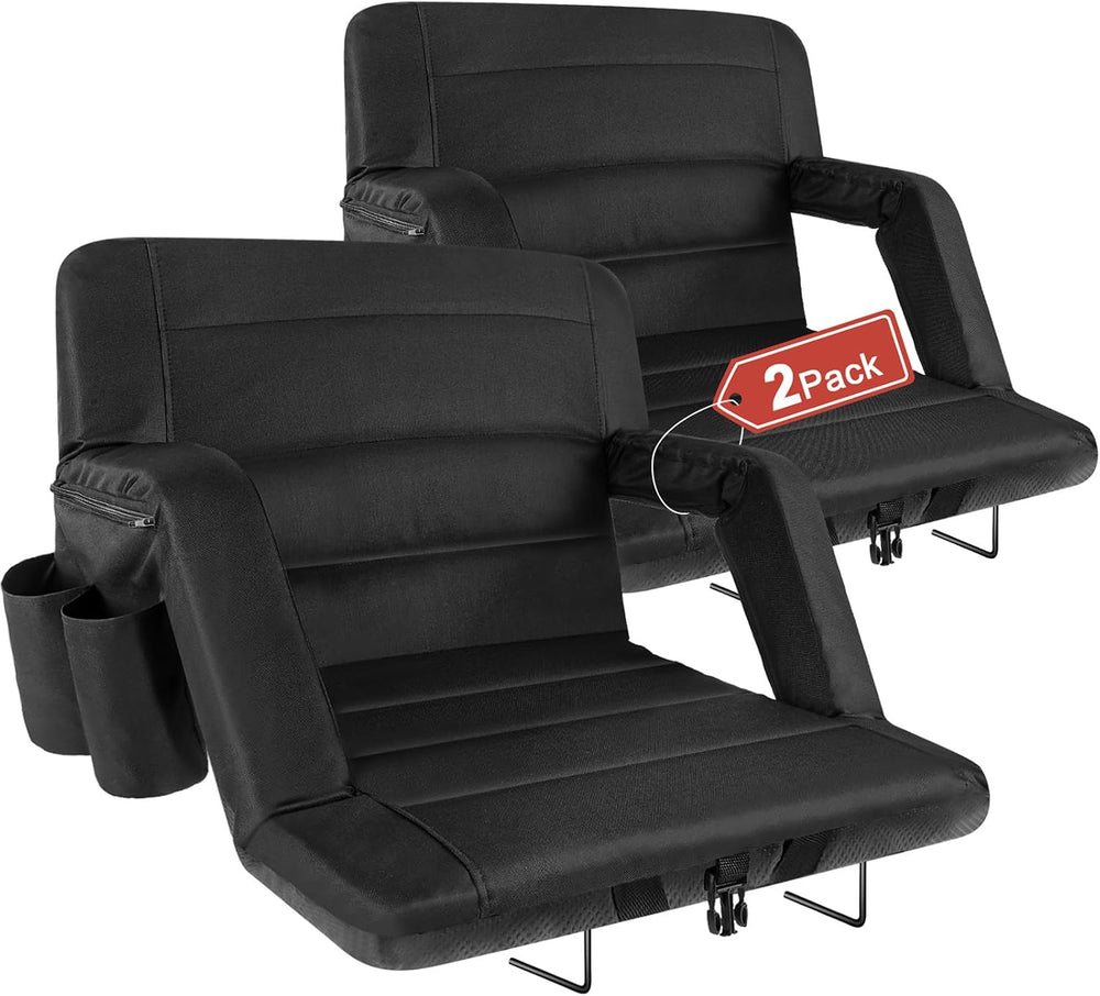 yeyeeyyee Stadium Seats with Back Support 2 Pack Wide, Exclusive Bleacher Cha...