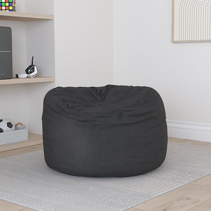 Homguava 4 FT Bean Bag Chair: 4' Bean Bags with Memory Foam Filled, Large...