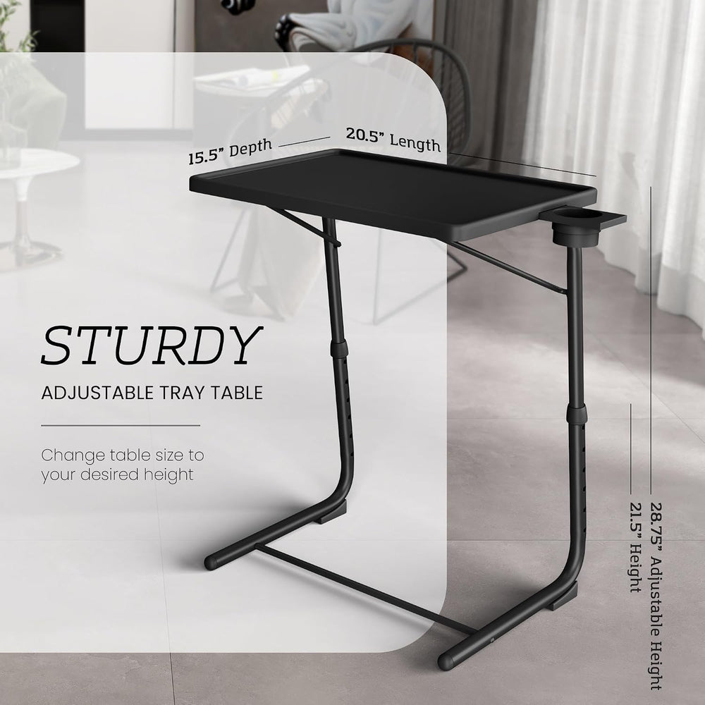 Our Modern Space Adjustable TV Tray Table - 6 Height & 3 Tilt Angle Setti...