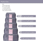 Comforter Storage Bags Containers,Pillow Beddings/Blanket Clothes Organizer Storage Containers With Zippers,Breathable and Moistureproof. (Grey 2pcs, L)