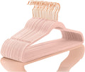 MIZGI Premium Velvet Hangers (30 Pack) Heavy Duty - Non Slip Felt Hanger - Blush Pink - Rose Gold 360 Degree Swivel Hooks,Space Saving Clothes Hanger,Durable Strong for Suits,Coats,Dress