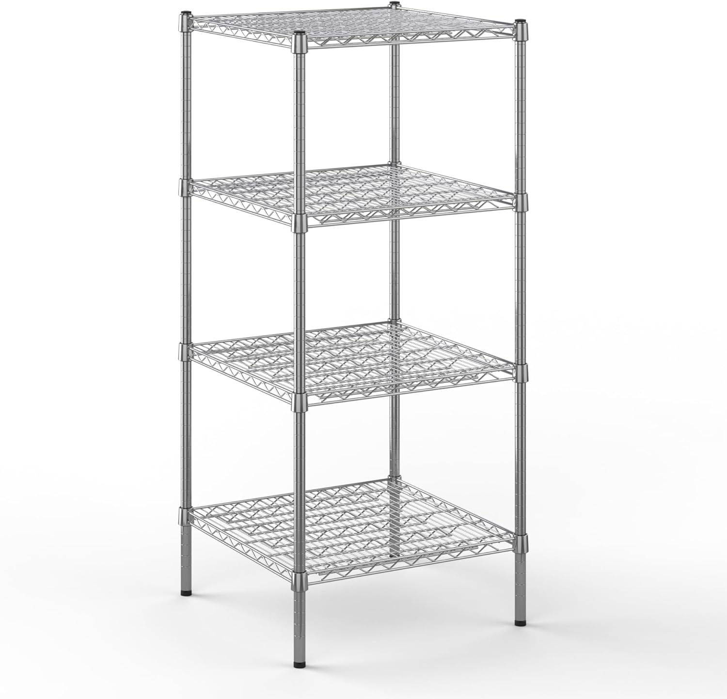 24" Deep x 24" Wide x 54" Height Wire Shelving Kit | 4-Tier | NSF Commercial Storage Rack Unit