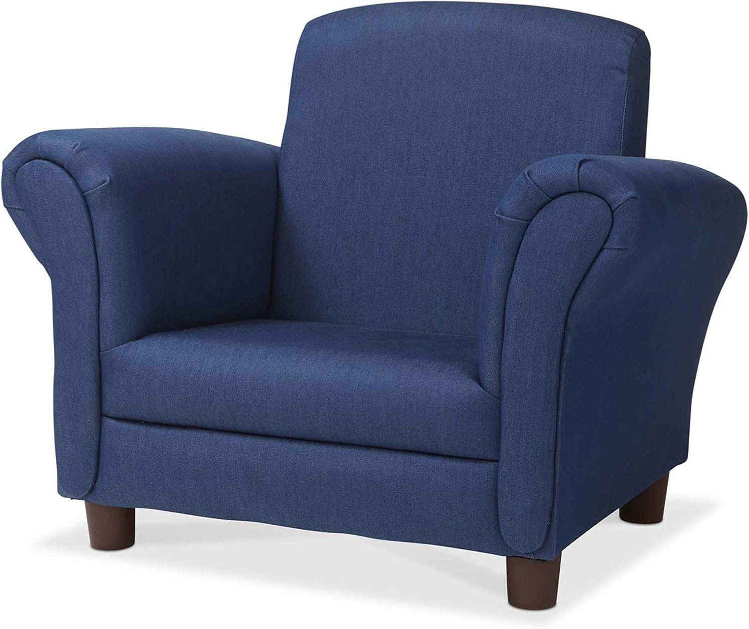 Melissa & Doug Denim Fabric Child’s Armchair (Kid’s Furniture, 23”L x 17.5”W x 18.3”H) Children's Furniture, Child's Reading Chair, Chairs for Toddlers, Oversized Kid's Armchair