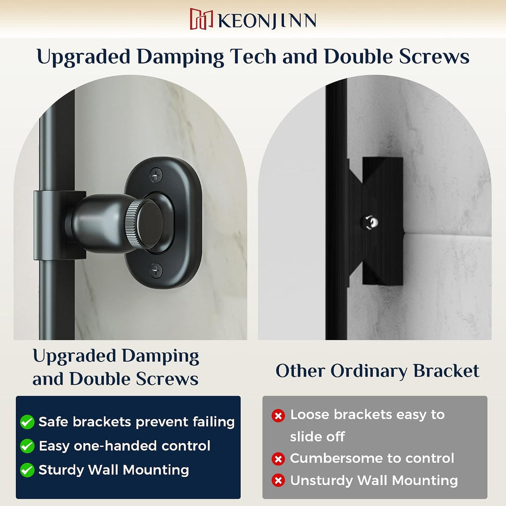 Keonjinn 24x36 Inch Black Povit Mirror for Bathroom, Tilt Mirror