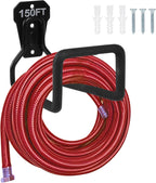 Metal Garden Hose Holder - Heavy Duty Hose Hanger Wall Mounted Water Hose Holder for Outside Yard, Sturdy Hose Reel Hose Hooks for Water Hose, Extension Cords