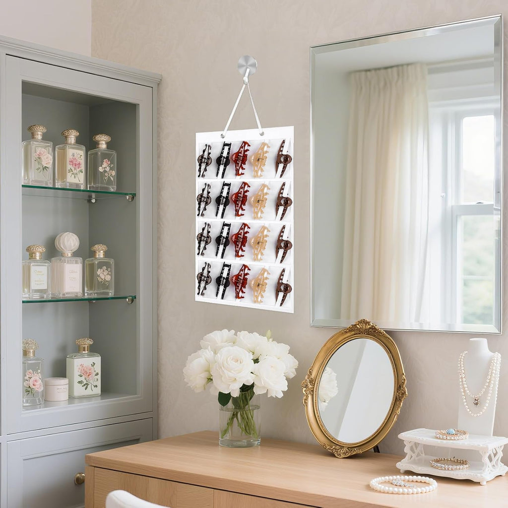 Claw Clip Organizer, 5 Tier Hanging Hair Clip Organizer, Hair Clips Holder for Wall, Door, Closet(NO ACCESSORIES INCLUDED)