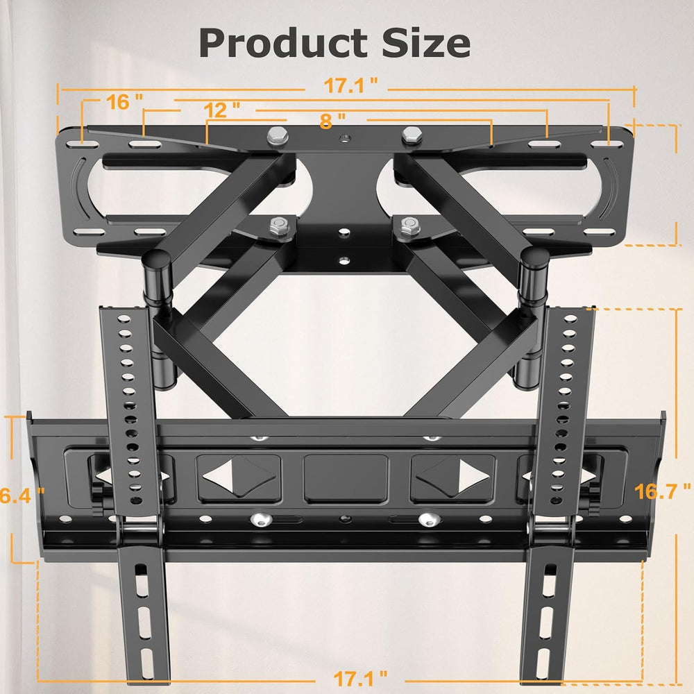 Full Motion TV Wall Mount for Most 26-65 Inch Flat/Curved 4K LED LCD TVs, Rot...