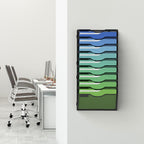 Kuntine.B Wall File Organizer Office Hanging Magazine Holder Wall File Organizer for Office Home (Black, 10 Tier)