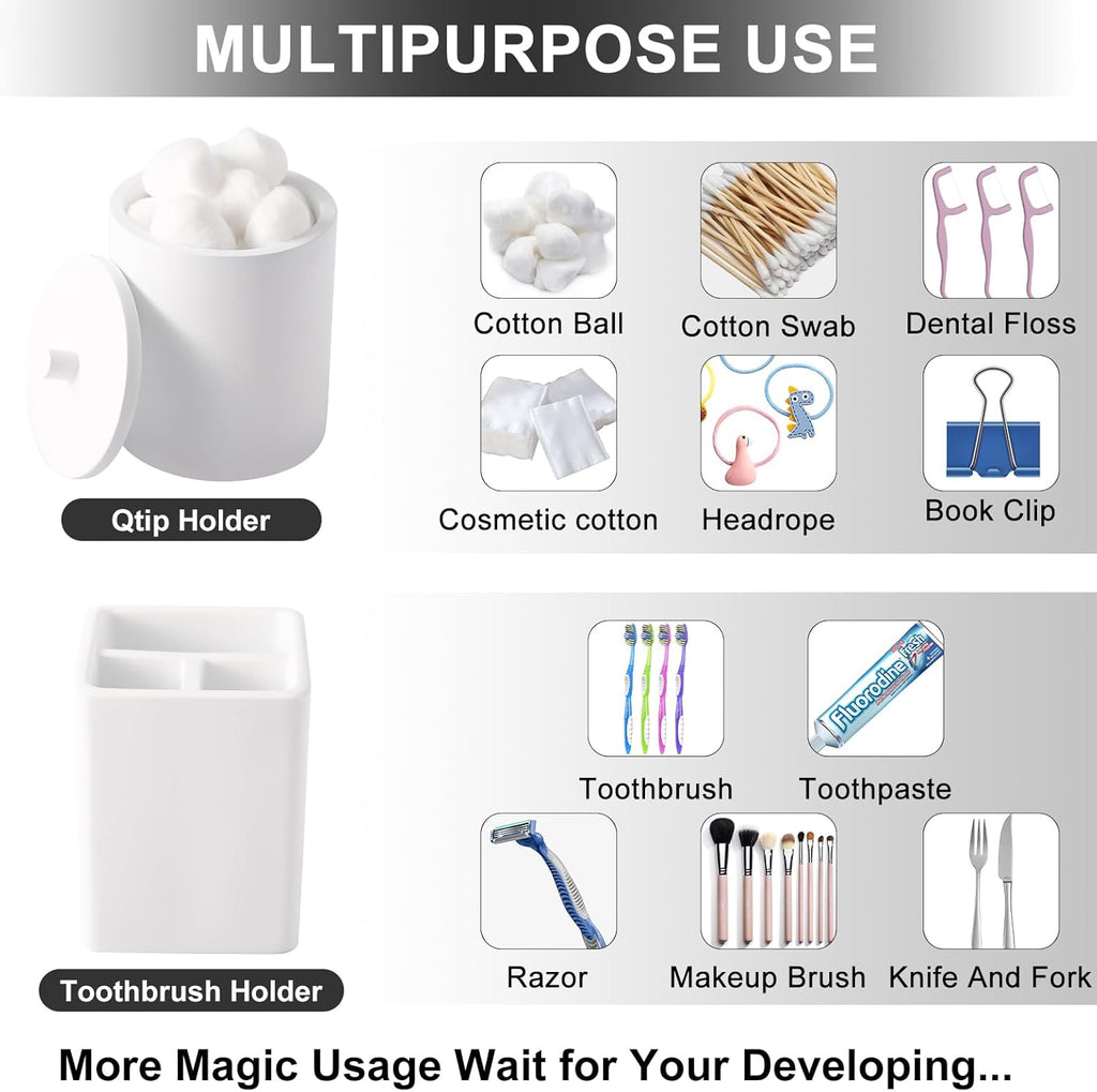 21 Pcs Bathroom Accessory Set with Waterproof Shower Curtain and Non Slip Mat,Resin Bath Set with Toothbrush Holder and Lotion Soap Dispenser,Bathroom Countertop Organizer Set for Home Apartment