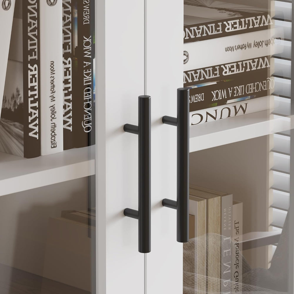 LEADZM Kitchen Cabinet Tall Cabinet with 4 Doors Buffet Cabinet for Kitchen L...