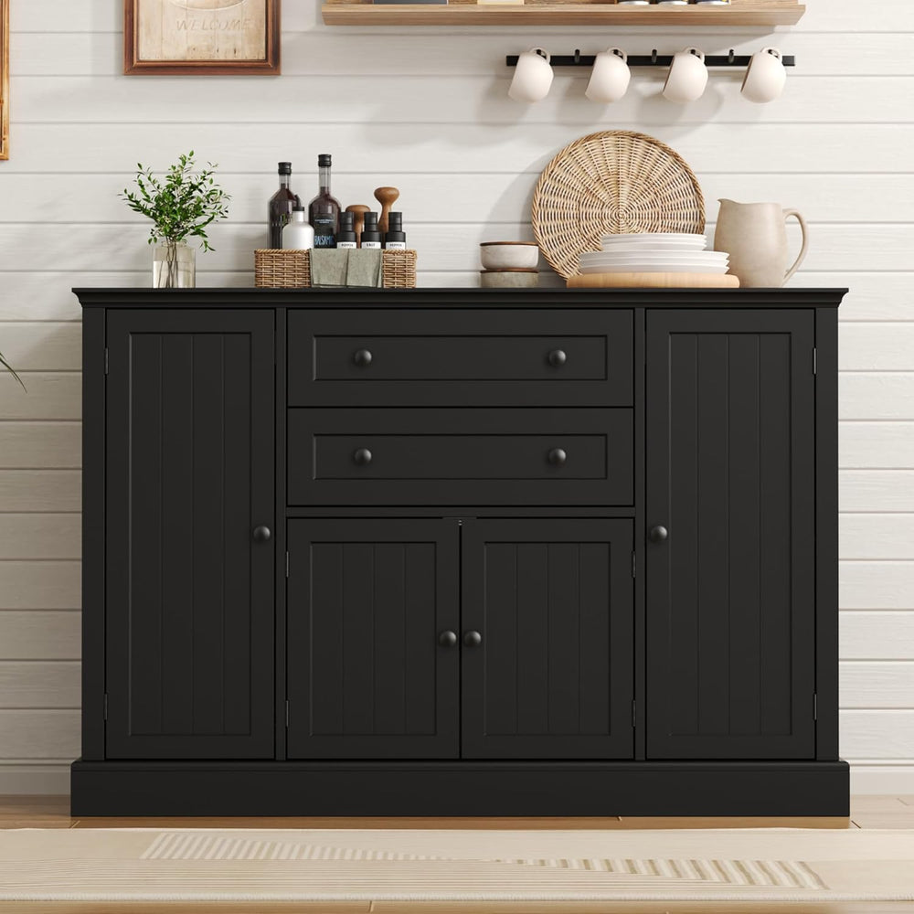 Farmhouse 47" Buffet Cabinet with Storage,Large Sideboard Buffet with Dr...