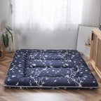 MAXYOYO Japanese Floor Mattress Futon Mattress, 4" Thicken Tatami Mat Sleeping Pad Foldable Roll Up Mat Boys Girls Dormitory Pad Kids Floor Lounger Pillow Bed, Charcoal Grey, Queen Size
