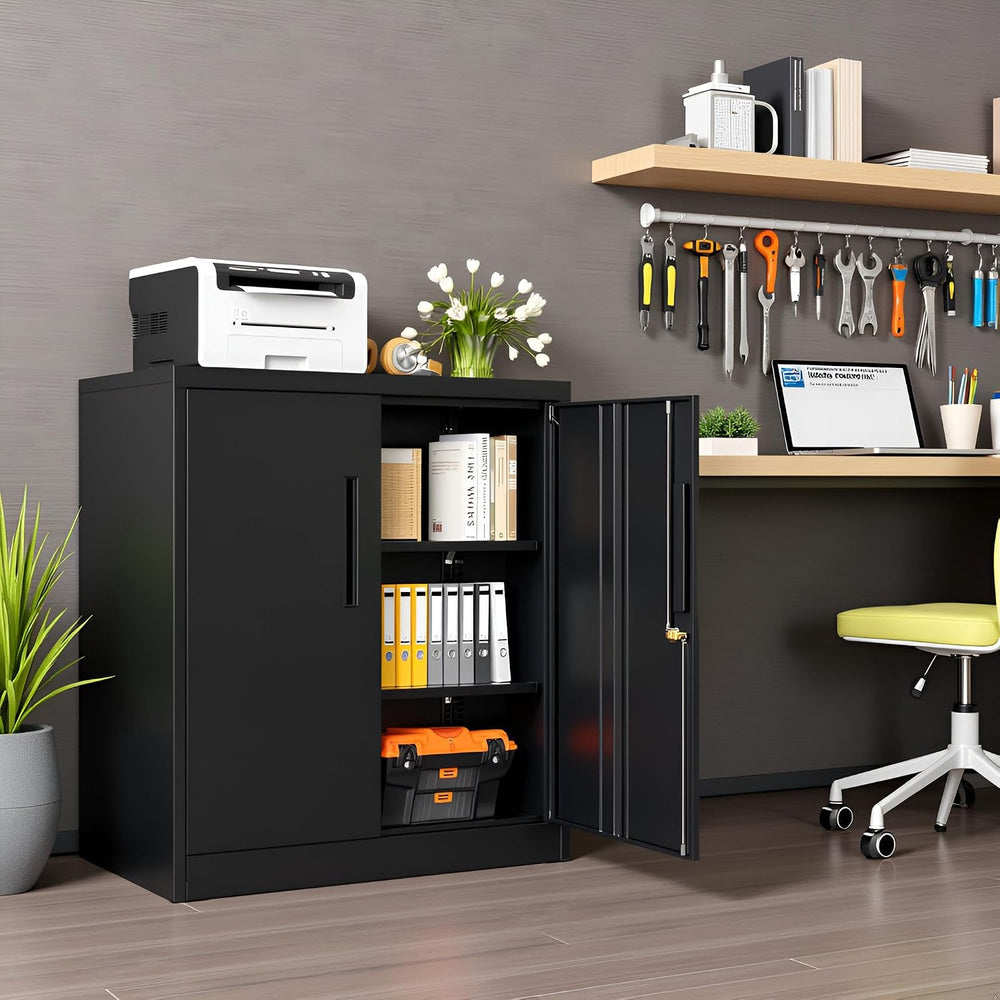 SUNCROWN Metal Storage Cabinets, 36”Locking Cabinet with Doors and Adjustable...