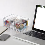 ELLDOO 3 Drawers Tea Bag Organizer Box, Clear Acrylic Stackable Tea Bag Storage Holder for Kitchen Pantry, Coffee Pod Snack Storage for Countertop Cabinet